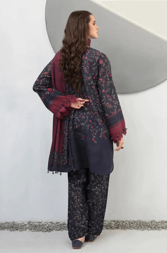 BAROQUE - 3PC Lawn Printed Shirt With Voile Printed Dupatta-1505