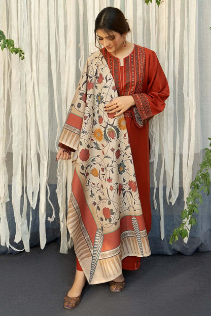 URGE Lawn 3PC Embroidered Shirt with Digital Printed Dupatta-1192