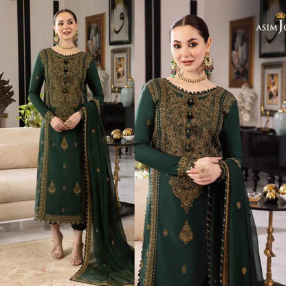 Asim Jofa Dhanak 3PC Embroidered With Chiffon Embroidered Dupatta-658